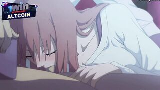 Makima gave Denji a long-awaited blowjob and swallowed his sperm in the cinema