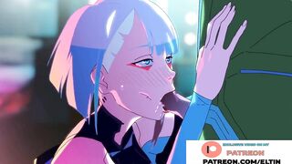 LUCY CYBERPUNK BLOWJOB AND SWALLOWS CUM DAVID | BEST CYBERPUNK HENTAI ANIMATIONS 60FPS