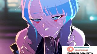 LUCY CYBERPUNK BLOWJOB AND SWALLOWS CUM DAVID | BEST CYBERPUNK HENTAI ANIMATIONS 60FPS