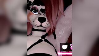 Sexy furry strip tease in the shower and dancing (Vr vtuber)