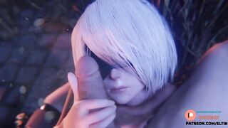 2B Nier Automata Do Amazing Blowjob Which Caught On Camera | Best 3D Hentai Nier Automata 60FPS