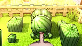 Hornycraft Minecraft Parody Steve Face Fuck Water Melon