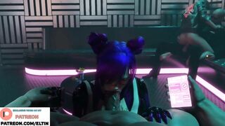 Cyberpunk Sex Doll Serves Client With Deep Blowjob ????| Hottest Blender Hentai Cyberpunk 2077 4K 60fp