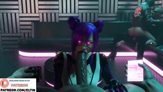 Cyberpunk Sex Doll Serves Client With Deep Blowjob ????| Hottest Blender Hentai Cyberpunk 2077 4K 60fp