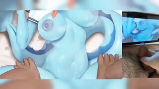 Vaporeon Pokemon in School Girl Outfit