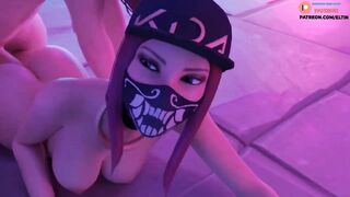 Akali and Ahri Sweetly Cumming Together ????| Exclusive Blender Hentai League Of Legend 4K 60Fps