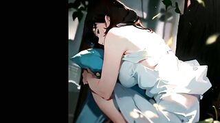 Girl pers Hentai pissing bathroom outside cartoon animation