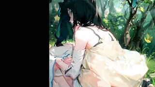 Girl pers Hentai pissing bathroom outside cartoon animation