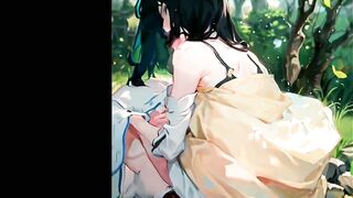 Girl pers Hentai pissing bathroom outside cartoon animation