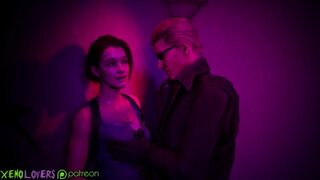 Albert Wesker and Jill Valentine getting very intimate with each other