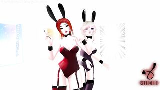 CherryErosXoXo VR thicc ass is checked out by bunny girl WillowWispy at Bunny Girl Tease Event Clip