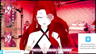 Anime Vtuber DeadlyDesiree Cums Hard While Chat Plays With Her Toy