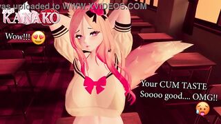 CATGIRL teases you with her SEXY BODY, before SUCKING your COCK dry of all its CUM!!!!!