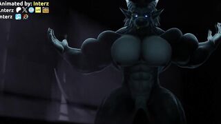 Dragon Halloween Muscle Growth Animation