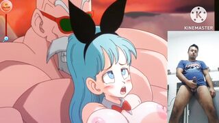 Reacting to Bulma getting fucked with a huge cock