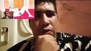 Princess Peach plays with her hentai dildo