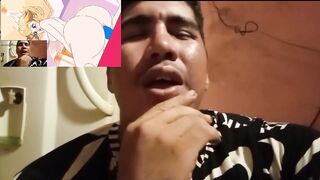 Princess Peach plays with her hentai dildo