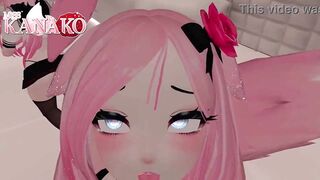 VTUBER CAT GIRL gives you a BJ while you get a view UP HER SKIRT!!!! CUM IN MOUTH FINISH!!!!