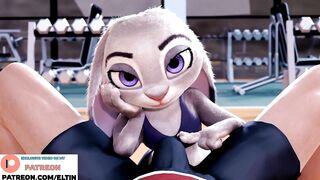 Judy Hopps Swallow Dick And Getting Cum In Gym | Best Furry Hentai Zootopia 4K 60 FPS