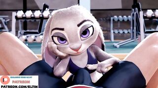 Judy Hopps Swallow Dick And Getting Cum In Gym | Best Furry Hentai Zootopia 4K 60 FPS