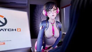 Overwatch 2 porn Dva first anal with a big black cock rule34 3D hentai