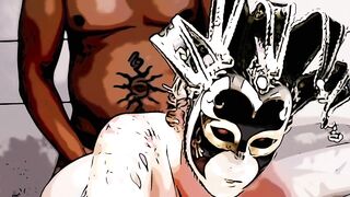 MASKED MILF LOVING HER COCK INSIDE HER