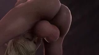 Futanari Triss ravages two hot blondes with her huge cock p2