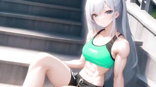 Muscular anime girls hentai compilation 筋肉質のアニメの女の子のエロ編集 animation
