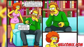 Returning the kindness! Swap wives! The Simptoons, Simpsons porn