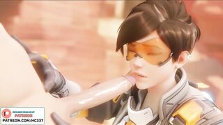 TRACER DO AMAZING BLOWJOB AND GETTIUNG CUM ON FACE OVERWATCH STORY HENTAI ANIMATIONS