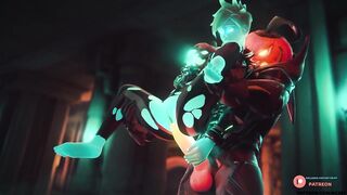 Overwatch halloween Tracer fucked by ghost