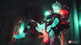 Overwatch halloween Tracer fucked by ghost