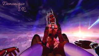 Demon Succubus rides eboy in more ways than one