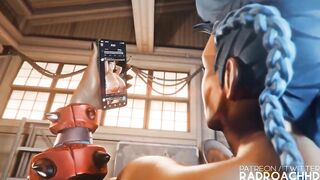 Overwatch 2 porn futa Junker Queen destroy Mei pussy 3D hentai