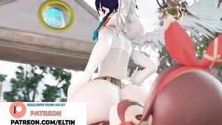 Futanari Amber Hard Fucking Femboy In Ass | Hottest Futa Femboy Hentai Genshin Impact 60 fps