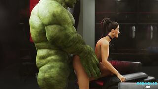 Hulk and She-Hulk having fun