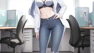 Anime girls wearing tight jeans compilation タイトなジーンズを履いたアニメの女の子の編集