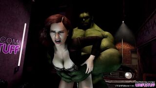 Black Widow and Hulk The Sun is getting ral low