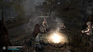 Horny Khajiit uses magic to fuck group of hunters