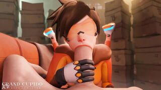 Tracer Sucking Giant Cock Like a Champ