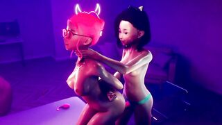 She Fucks her Girlfriend from Behind | Sex room 2