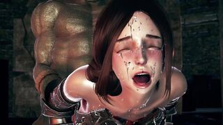 Female knight lose to monster ork - episode.51