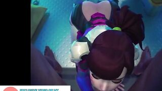 D.VA DO AMAZING BLOWJOB AND GETTING BIG CUM ON FACE | BEST HENTAI OVERWATCH ANIMATION 4K 60 FPS