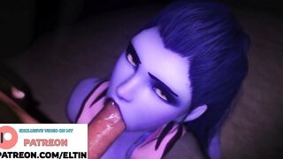WIDOWMAKER DO SWEET BLOWJOB AND GETTING CUM IN MOUTH | HENTAI OVERWATCH ANIMATION 4K 60 FPS