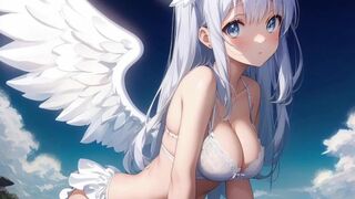 Cute anime angel girls from heaven