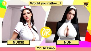 Would You Rather... Costume Edition | [Porn Game] Nurse, Maid, Nun, Cheerleader, Teacher, Devil