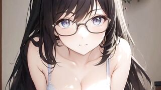 Cute anime girls wearing glasses compilation