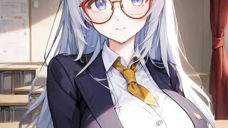 Cute anime girls wearing glasses compilation
