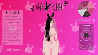 slutty vtuber paddles her ass 25 times for chat