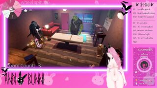 slutty vtuber paddles her ass 25 times for chat